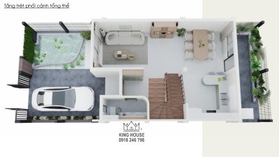 THIẾT KẾ NỘI THẤT NHÀ PHỐ WATERPOINT AQUA B7.08 – Hiện Đại, Xanh Mát 