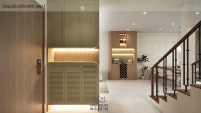 THIẾT KẾ NỘI THẤT NHÀ PHỐ WATERPOINT AQUA B7.08 – Hiện Đại, Xanh Mát 