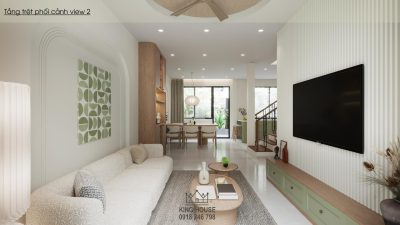 THIẾT KẾ NỘI THẤT NHÀ PHỐ WATERPOINT AQUA B7.08 – Hiện Đại, Xanh Mát 