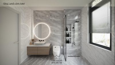 THIẾT KẾ NỘI THẤT BIỆT THỰ ĐƠN LẬP WATERPOINT -  Sắc xám thanh lịch, bình yên trong từng khoảnh khắc sống