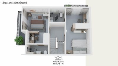 THIẾT KẾ NỘI THẤT NHÀ PHỐ VƯỜN WATERPOINT RIVERA B5.05  – Không gian sống ấm cúng, tối giản