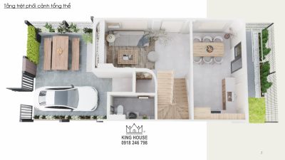 THIẾT KẾ NỘI THẤT NHÀ PHỐ VƯỜN WATERPOINT NHẬT BẢN 